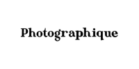 The word "Photographique" is centred on a white background in bold, black serif font.